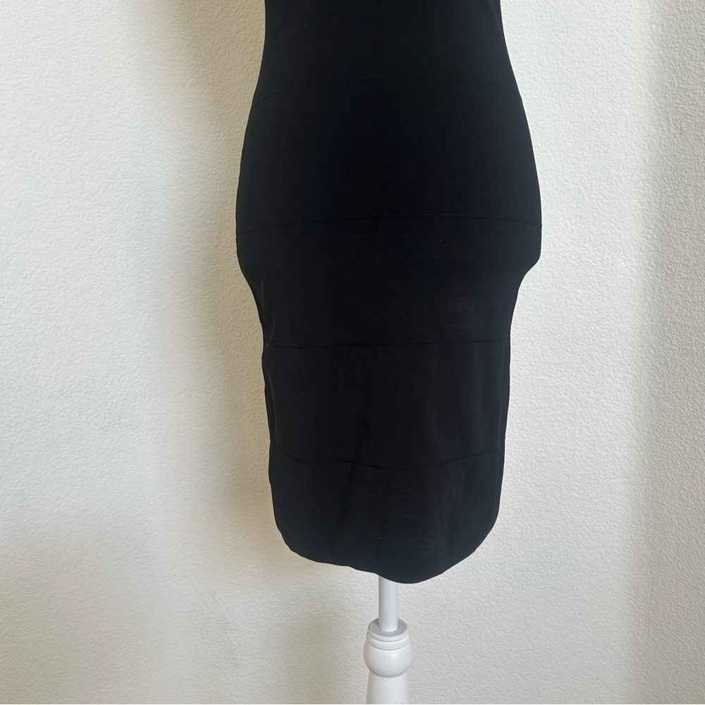 Theory Pointelle Dress in Black Stretch Knit Size P New - Picture 6 of 11